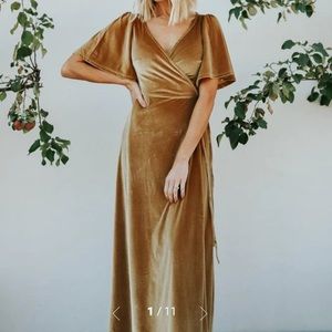 Meghan Velvet Wrap Maxi Dress from Baltic Born